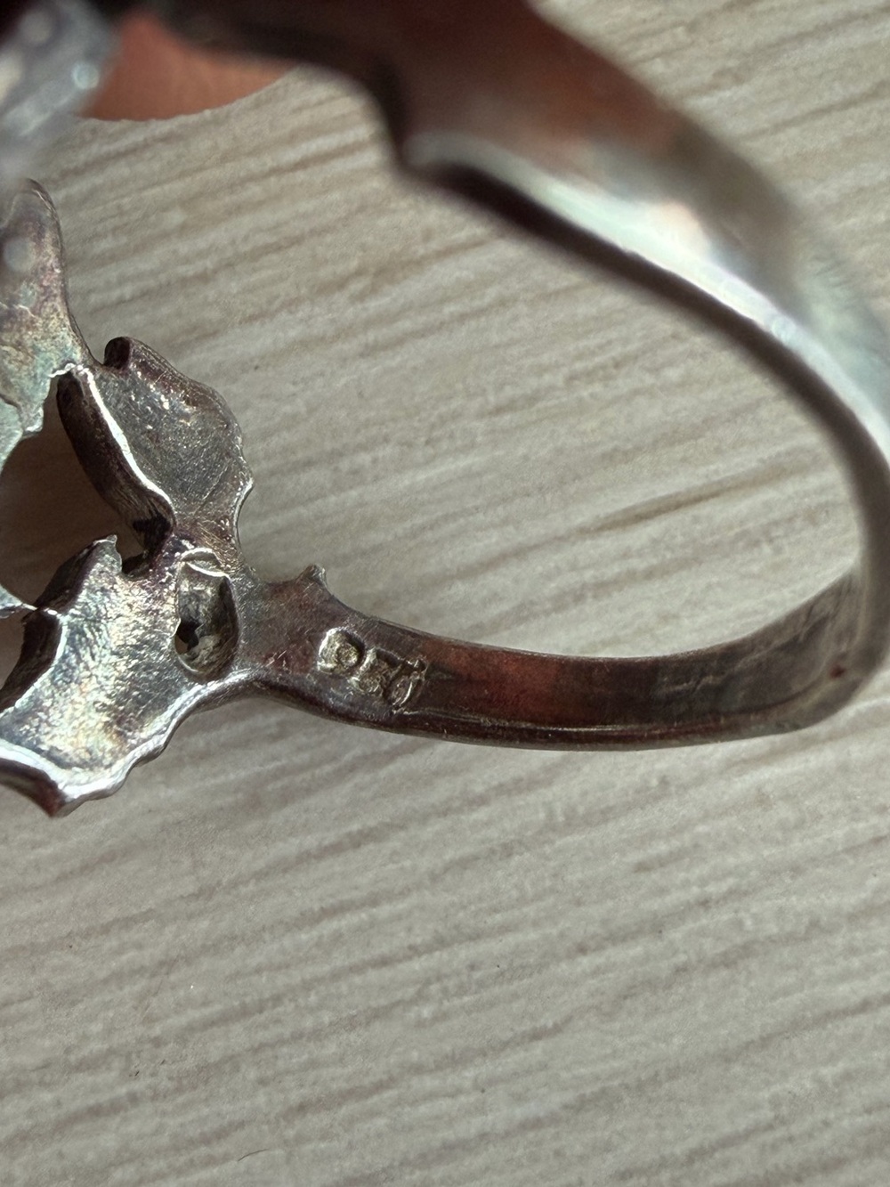 Vintage Sterling Silver Modernist Fish Band Ring Sz 8.5 - Picture 4 of 6